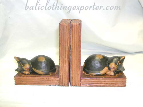 Book ends, wooden carvings, bali figurines, reading gifts, indonesian crafted collectibles, library crafts