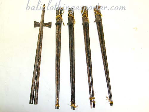 Bali crafted chop sticks, wooden carvings, unique kitchen utensils, handmade dinner accessory