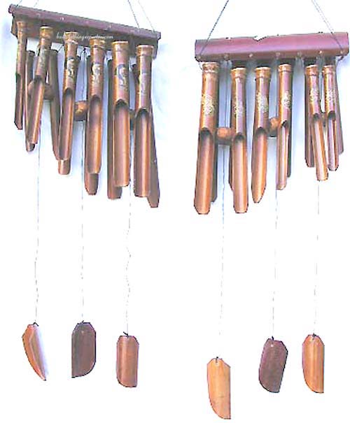 Wooden wind chimes, carved home decor, rustic designed crafts, antique sound gift, wood decorations