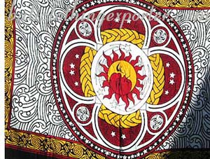 Astrological symbol designs, beach wrap, artsy sarong, fashion wrap dress, vacation clothing