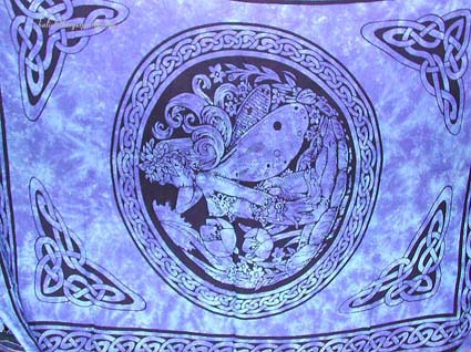 celtic symbol apparel, fairy figure sarong, beachwear attire, bali accessory, batik wrap
