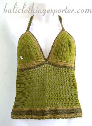 Island apparel, club wear, ladies halter top, summer fashions, thread art shirt, beach clothing   