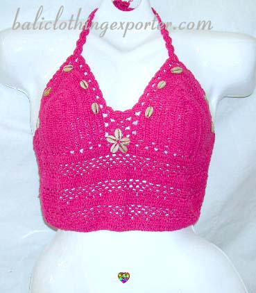 Sexy halter top, crochet bra fashions, ladies beach wear, sports apparel,  summer clothing, knit wear  