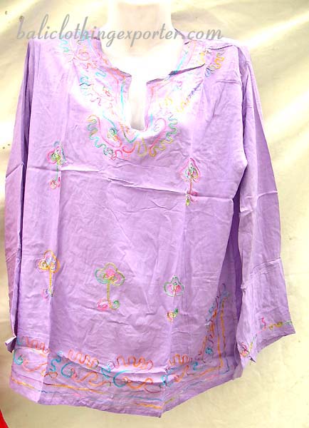 Comfort summer shirt, thread art tops, ladies summer fashion apparel, batik wear, unique clothing, island wear
