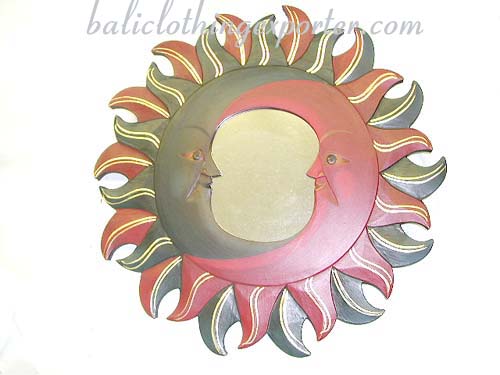 Celestial designs, wooden crafts, decorative mirror, bali home decor, make-up mirrors, tropical modern art