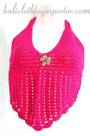 Sea shell fashions, beach tops, crochet shirts, fantasy apparel, summer halter top, club wear   