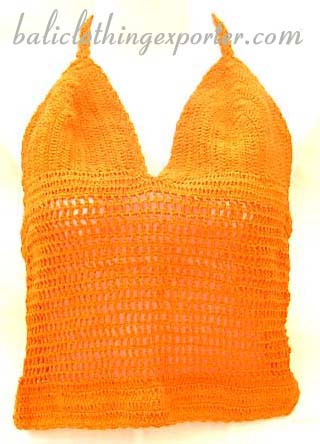 Ladies beach apparel, knit wear fashions, halter top, summer urban clothing, bali crochet tankini  