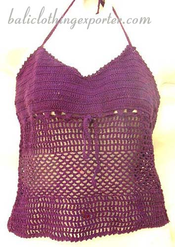 Tropical fashion wear, ladies crochet shirt, fantasy knit fashions, resort apparel, beach sports wear, club fashion clothing, bali apparel  