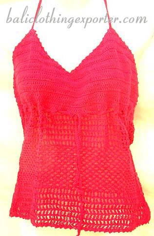 Womens tank top, trendy summer apparel, sexy crochet shirt, vacation clothing, batik fashions, club wear  