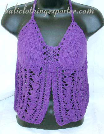 Crop top, knitted bali shirt, thread art fashion, ladies vacation apparel, sexy casual wear, club wear clothing, crafted clothes  