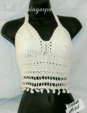 Casual wear, crafted fishnet fashions, womens crochet island wear, bali halter top, resort apparel, aloha sport wear  