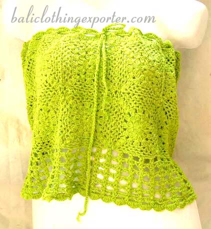 Thread art clothing, crafted crochet tube top, ladies sexy club wear, summer apparel, knitted bra, casual wear  