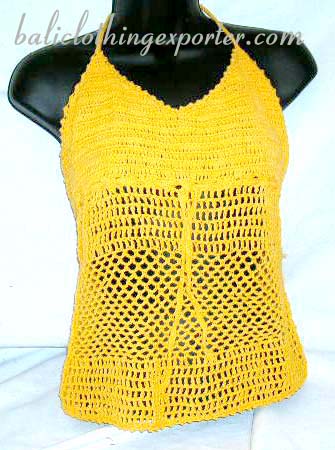 Tube top, halter tops, crochet fashions, summer knit wear, resort apparel, vacation clothing, bali wear  